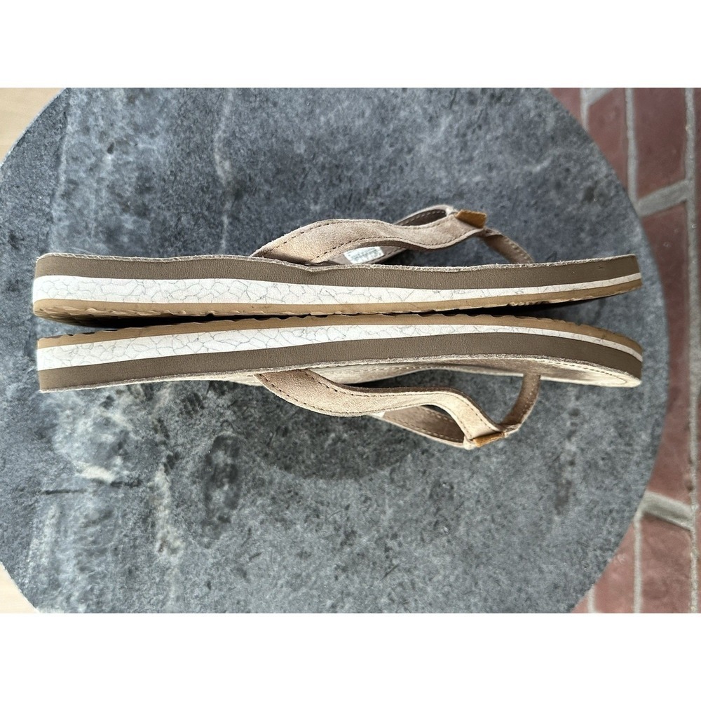 New Balance Womens Size 7B Brown Cushioned Slip On Flip Flop Sandals Shoes - Picture 7 of 9